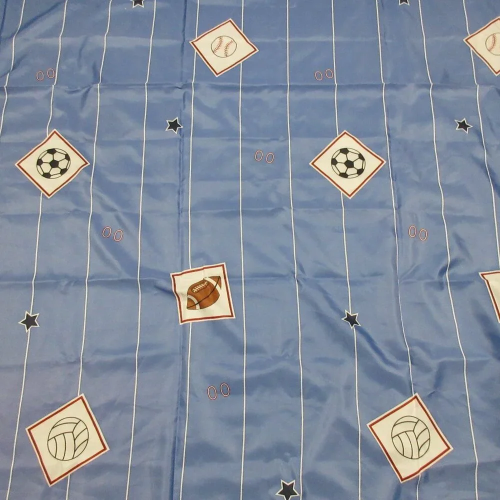 VARSITY SPORTS SHOWER CURTAIN Mint Condition